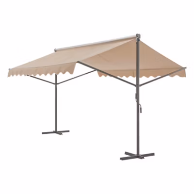 Store banne autoportant Selenizza à double pente 300 x 300 x 260 cm sable pro.tec