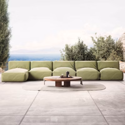 Salon de jardin modulable 5 places vert cactus Mixi  Oviala