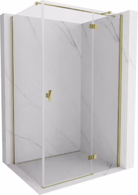 Mexen Mist-H T cabine de douche pivotante droite 115 x 110 cm, transparent, or – 8A5T-115-110-50-00-P