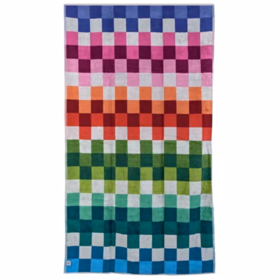 Drap de plage 100×180 cm en velours collection PANAREA multicolore