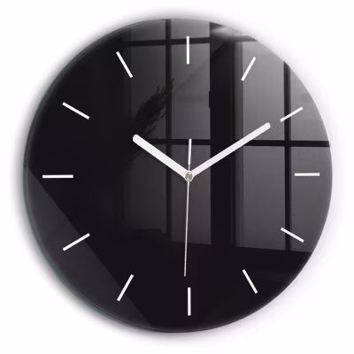 Horloge murale Wallfluent fi30 cm Aiguilles blanches Mur sombre motif 1 pcs
