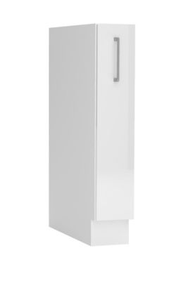 Colonne basse de cuisine, meuble bas de cuisine avec 1 porte coloris blanc – longueur 51 x profondeur 15 x hauteur 82 cm