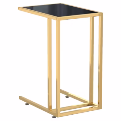 Table d&rsquo;appoint pour ordinateur Noir 50x35x65 cm Verre trempé vidaXL