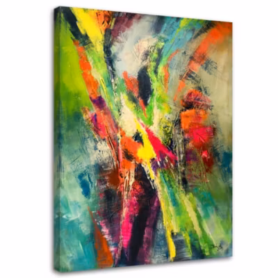 Tableau sur toile, Abstrait Peintures multicolores 40×60 cm