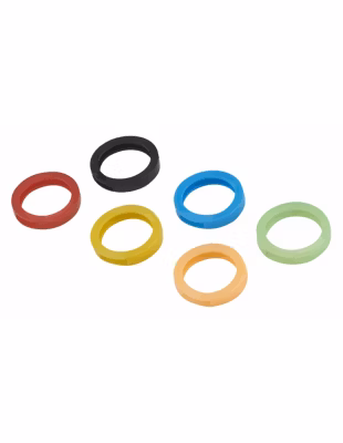 6 anneaux de clé, noir, bleu, vert, rouge, jaune, orange – THIRARD