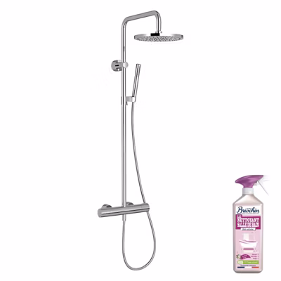 Colonne de douche thermostatique JACOB DELAFON Toobi + nettoyant Briochin