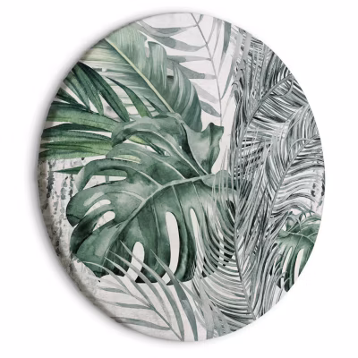 Tableau rond – Une végétation tropicale variée