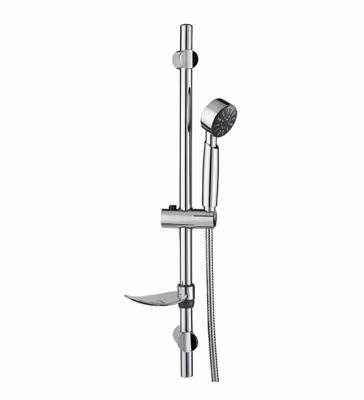 Colonne Barre de douche chromee fixation reglable 70 cm douchette 1 jet mobile
