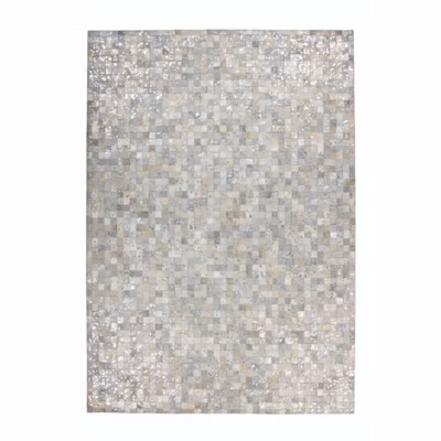 Tapis salon et chambre moderne cuir véritable ALMEIDA 200×290 cm