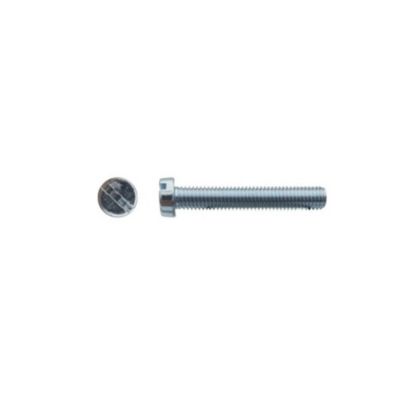 500 Vis Métaux Tête Cylindrique Fendue 5 x 30 mm – DIN 84 – Zingué blanc – D-Work