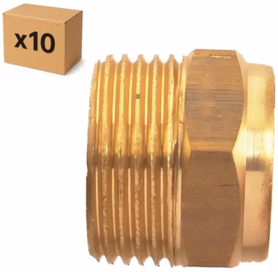 PACK de 10 réductions laiton a visser mâle/femelle installation plomberie chauffage diamètre 3/4&Prime; (20×27) femelle 1/2&Prime; (15×21)