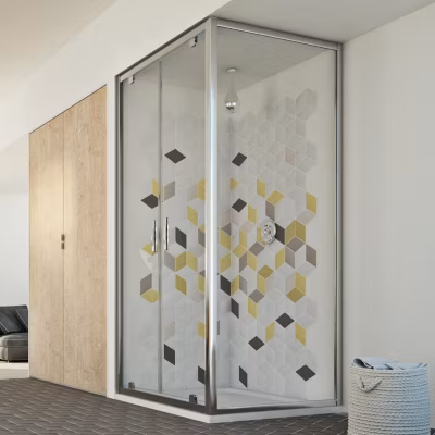 Cabine douche 80×100 Ouv. 100 CM 198 Transparent mod. Cristal Duo 2 Portes