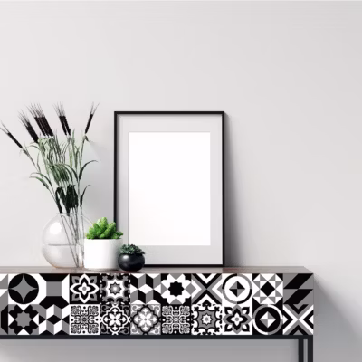 Stickers adhésif décoration Meuble – 24 STICKERS CARREAUX DE CIMENT MEUBLE AUTHENTIQUES URSNIO – 24stickers10x10cm