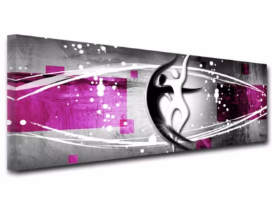 DECLINA, Tableau toile imprimée abstrait, Tableau decoratif toile deco abtraite, 150×60 cm