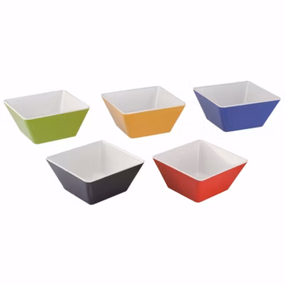 Bol Carré à Sauce en Mélamine 18 x 18 cm – Pujadas – Noir – l18- L0.1- P18- h8.5- Mélaminé