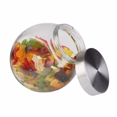 Bocal en verre pour bonbon pâtes riz 1 litre