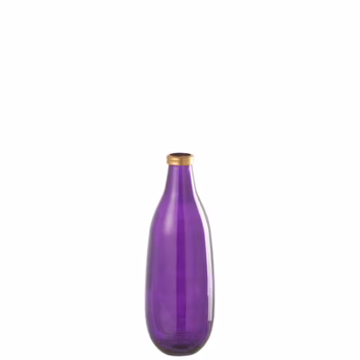 Vase en verre mauve 15x15x40 cm