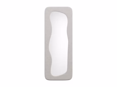 Miroir organique en tissu bouclette – L. 60 x H. 160 cm – Ivoire – HAIMEI