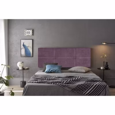 Tête de lit – Dalia – Nid violet – Tissu anti-taches – 100 cm – Fabrication manuelle