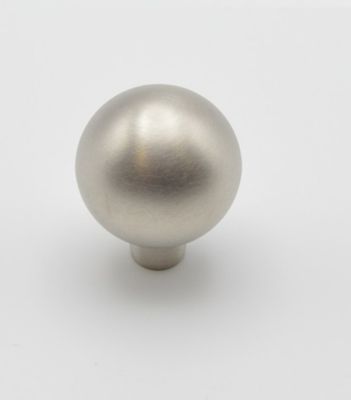 Bouton de meuble en zamac D 28 mm NICKELE BROSSE
