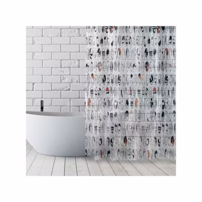 Rideau de douche Polyester GRAPHIC DESIGN 180x180cm Multicolor  Anneaux inclus MSV