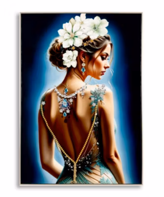 Peinture sur toile laquée avec cadre 72x4x102 cm