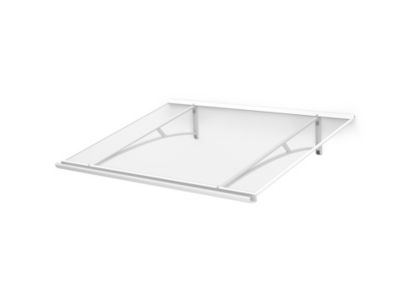 ARCTOM Auvent Kamios 150×83,5, couleur blanc RAL9016, plaque incolore PMMA