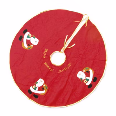 Tapis de sapin en feutrine rouge D90cm – Atmosphera