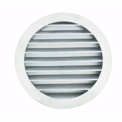 Grille aération extérieure circulaire pare-pluie aluminium prise ou rejet d&rsquo;air en façade – Diamètre (mm) 200