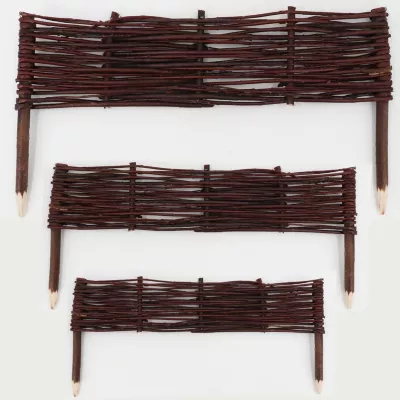 10 bordures de lit en saule 20x60cm I bordure de lit Aquagart