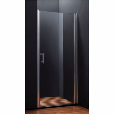 Porte de douche pivotante 70×190 cm aluminium chromé verre de sécurité 6 mm anticalcaire réversible