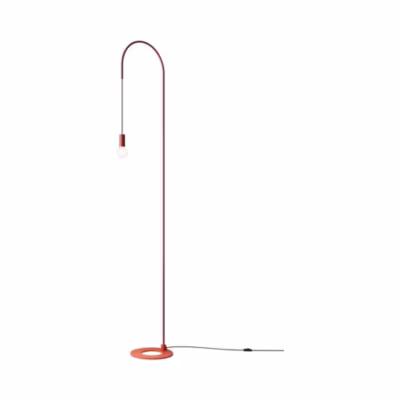 Zafferano – Lampadaire Filo, orientable à 200, métal peint, ampoule E27 max 60W incluse, H 231cm – Rouge