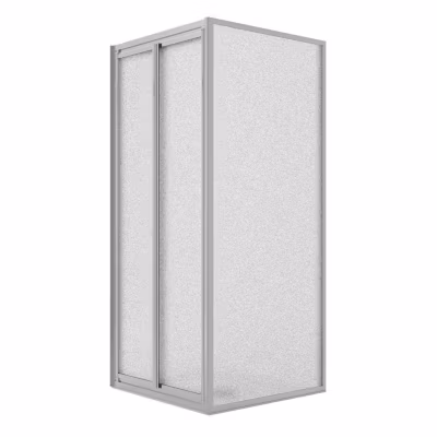 Cabine de douche Angulaire 70x90CM H185 Verre Opaque Fixe+Saloon 2 Portes Pivotantes 90 mod. Clint