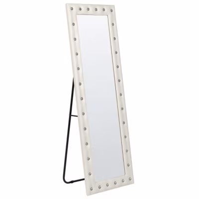 Miroir sur pied ANSOUIS 150 cm Cuir PU Blanc