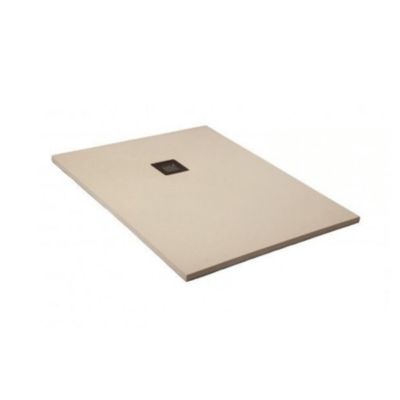 Receveur de Douche 70X95 cm Ligne Vulcano Fin Blanc Perle Ral 1013 en Résine Synthétique et Poudre de Marbre  – FRASCIO