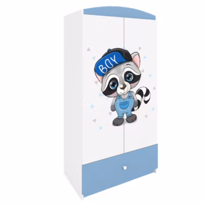 Armoire pour enfants Babydreams Armoire à portes battantes Armoire Furet Bleu
