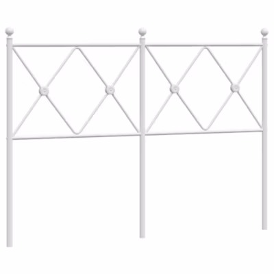 Tête de lit de remplacement métal blanc 120 cm vidaXL