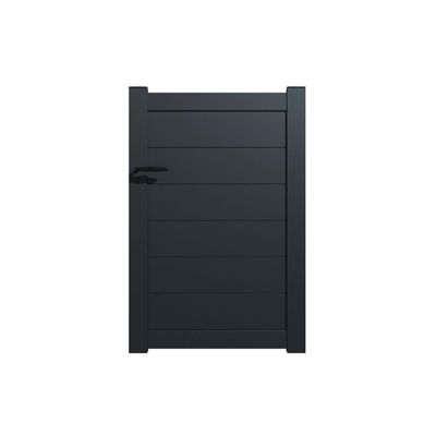 Portillon alu modèle plein en kit dim. L.1000 (entre piliers) x H.1500 mm  Gris (RAL 7016)