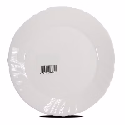 Set de table, service de 36 assiette plate ronde en verre – Diamètre 24 cm