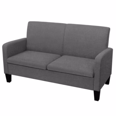 ZMH Canapé à 2 places 135x65x76 cm Gris foncé