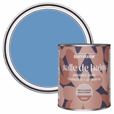 Peinture Bleue pour Boiseries de Salle de Bains, Satinée – RUST-OLEUM – Bleuet 750ml