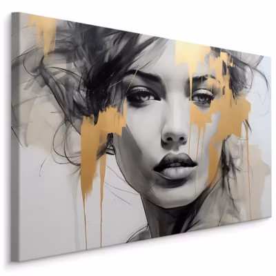 Tableau Portrait De Femme Abstraction 3D 30cm x 20cm  – Parfait pour décorer votre salon, chambre ou bureau avec un design unique