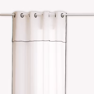 Voilage à volant FRED – 140 x 240 cm – Blanc