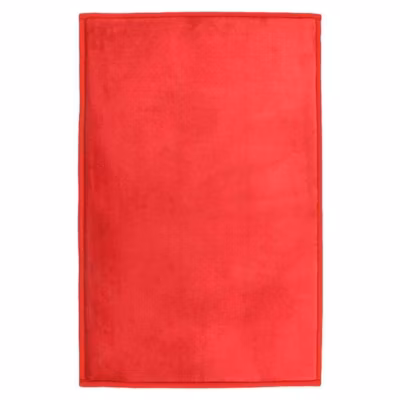 Tapis aspect velours extra-doux rouge 60×90
