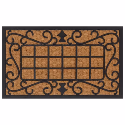Paillasson rectangulaire 45×75 cm caoutchouc et fibre de coco vidaXL