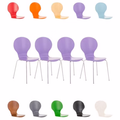 -CLP-Lot de 4 chaises empilables en bois Diego-Array