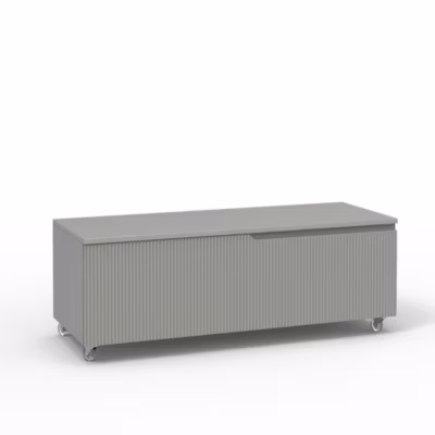 Commode VENERE gris mat avec roues