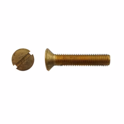 200 Vis Métaux Tête Fraisée Fendue 4 x 8 mm – DIN 963 – Laiton – D-Work