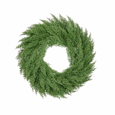 Couronne de Noël artificielle D45 cm – style cyprès – Little Grove