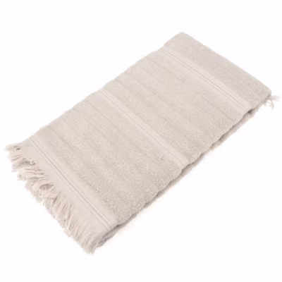 Drap de douche 70×140 cm NATURAL STRIPES blanc crème
